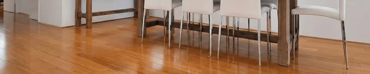 Professionally installed and refinished bamboo flooring in a residential home, showcasing smooth finish and natural wood tones in Newark, NJ