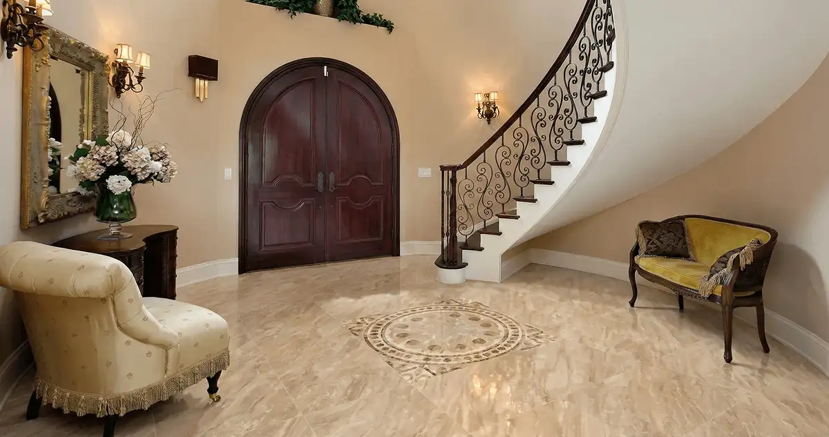 Entrance hall with professionally installed ceramic tile flooring in Newark NJ