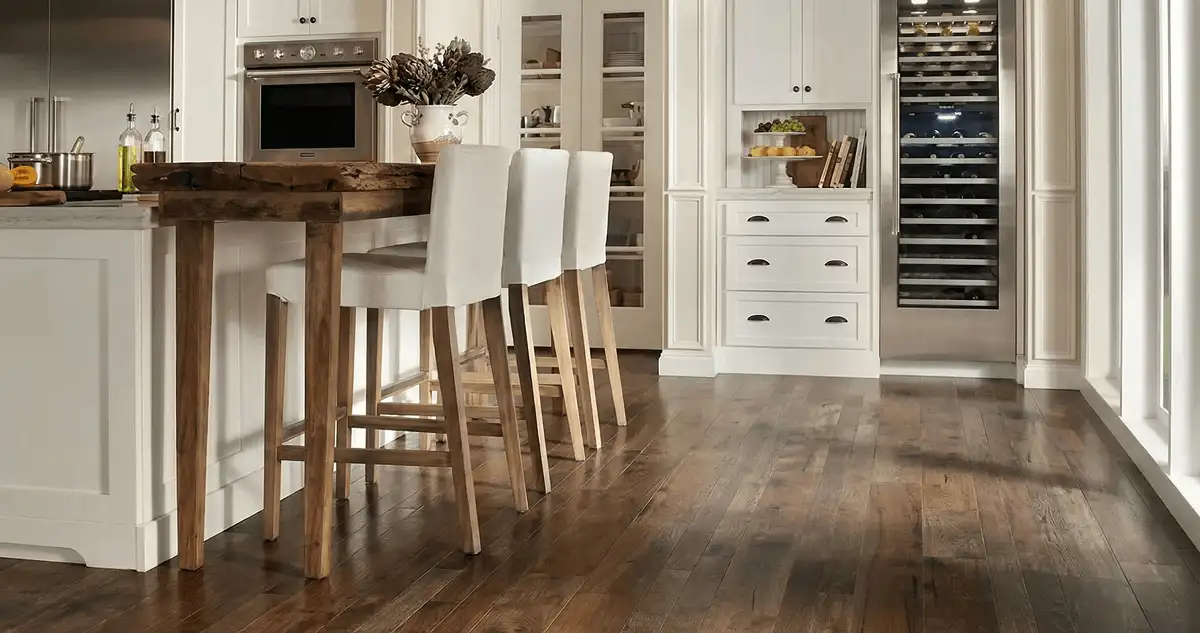 Professionally installed and refinished hardwood flooring in a residential home, showcasing smooth finish and natural wood tones in Newark, NJ