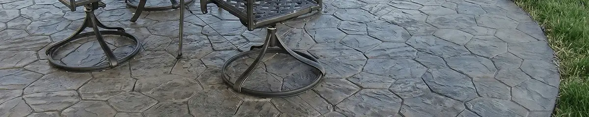 Garden relaxation area with professionally installed stone flooring in Newark NJ
